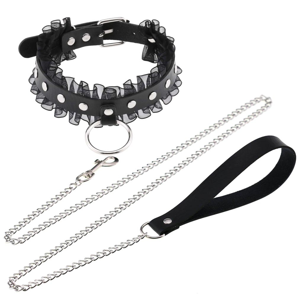 Goth Punk Spike Choker - Sexy Lace kolczasty Choker punkowy Choker