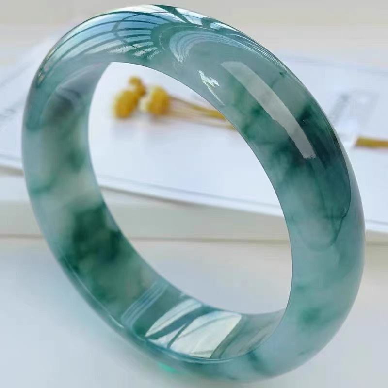 Bracelets - Bransoletka z jadeitu lodowego z Birmy,