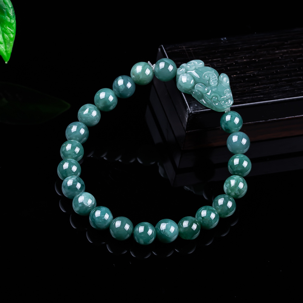 Bracelets - Naturalna bramka z jadeitu birmańskiego Pixiu,