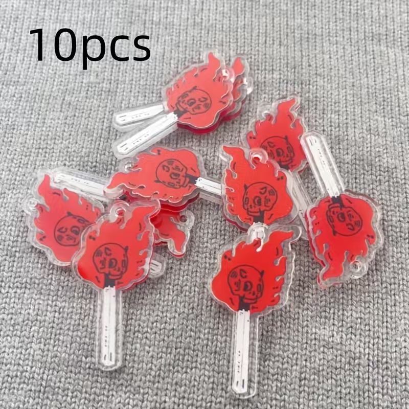 Earrings - 10 szt. akrylowych zawieszek w kształcie