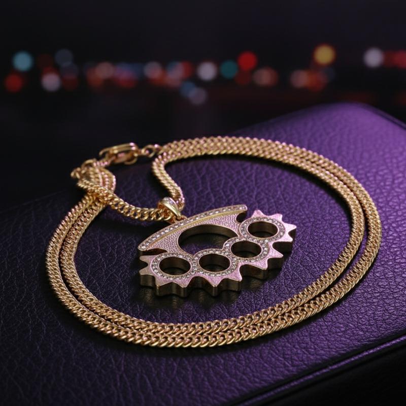 Layered Pendant Necklace Aesthetic - Naszyjnik ze stali nierdzewnej w stylu