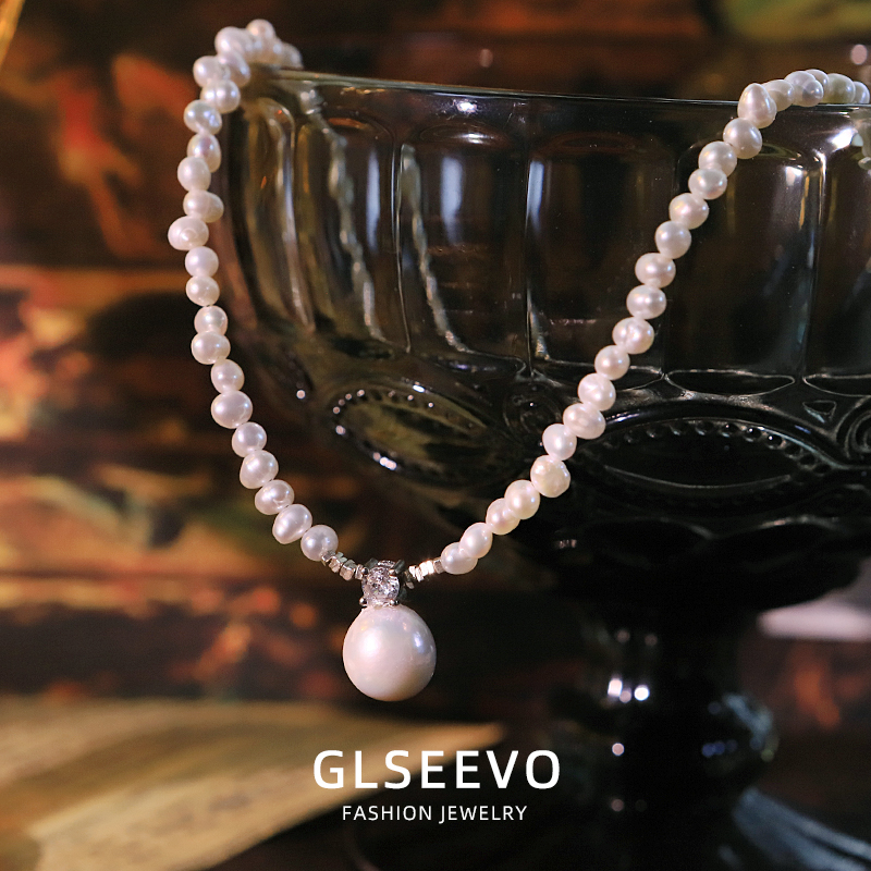 Pearl Choker Necklace Vintage - Nowy Modny Naszyjnik z Perłami Słodkowodnymi