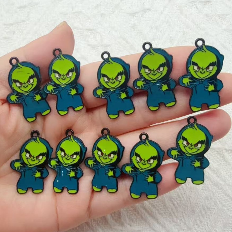 Earrings - 10 szt. zawieszek świątecznych z kreskówkowymi