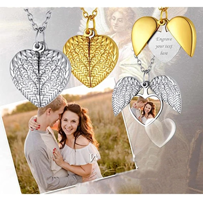 Heart Locket Necklace Photo - Naszyjnik z medalionem w kształcie serca