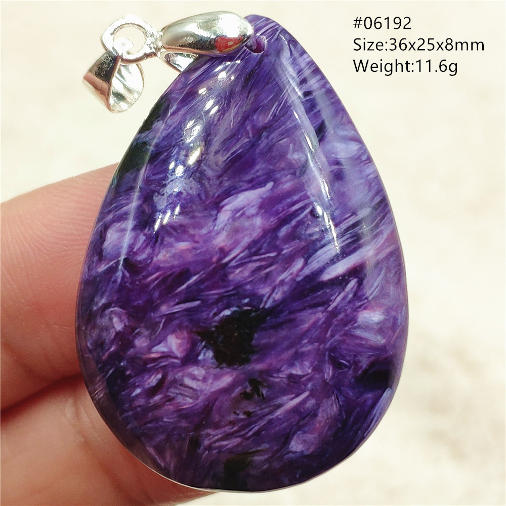 Naturalny fioletowy Charoite k – 925 Sterling Silver Chain Necklace Men recenzja i cena