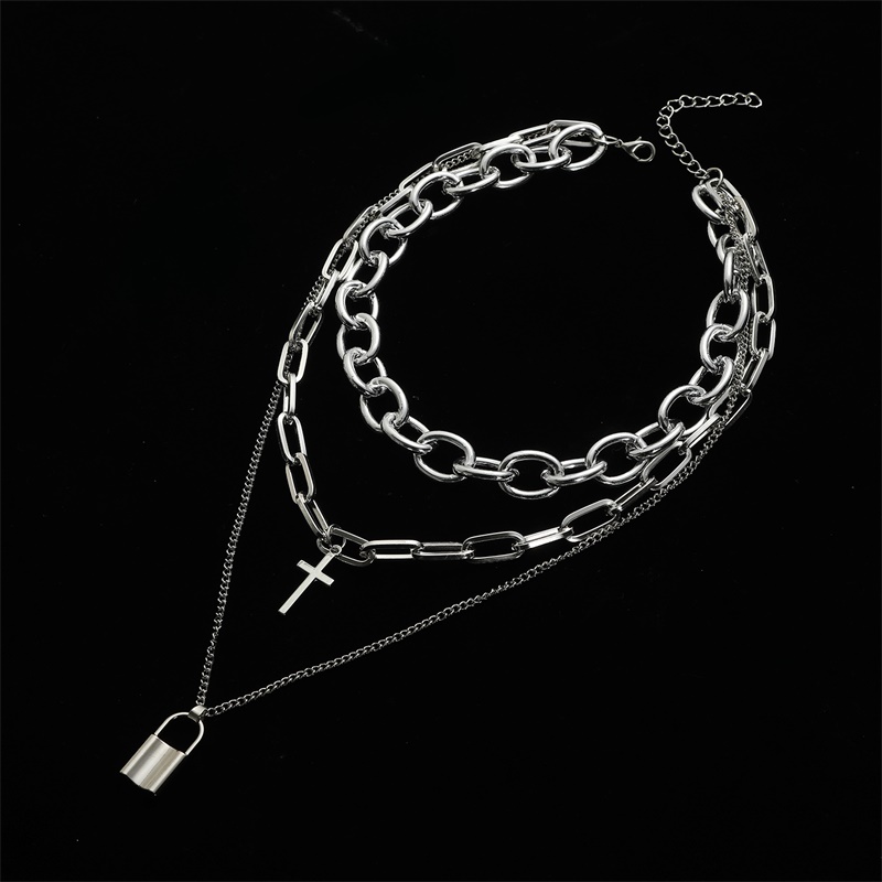 FNQUFUJ Warstwowa grunge estet – Layered Pendant Necklace Aesthetic recenzja i cena