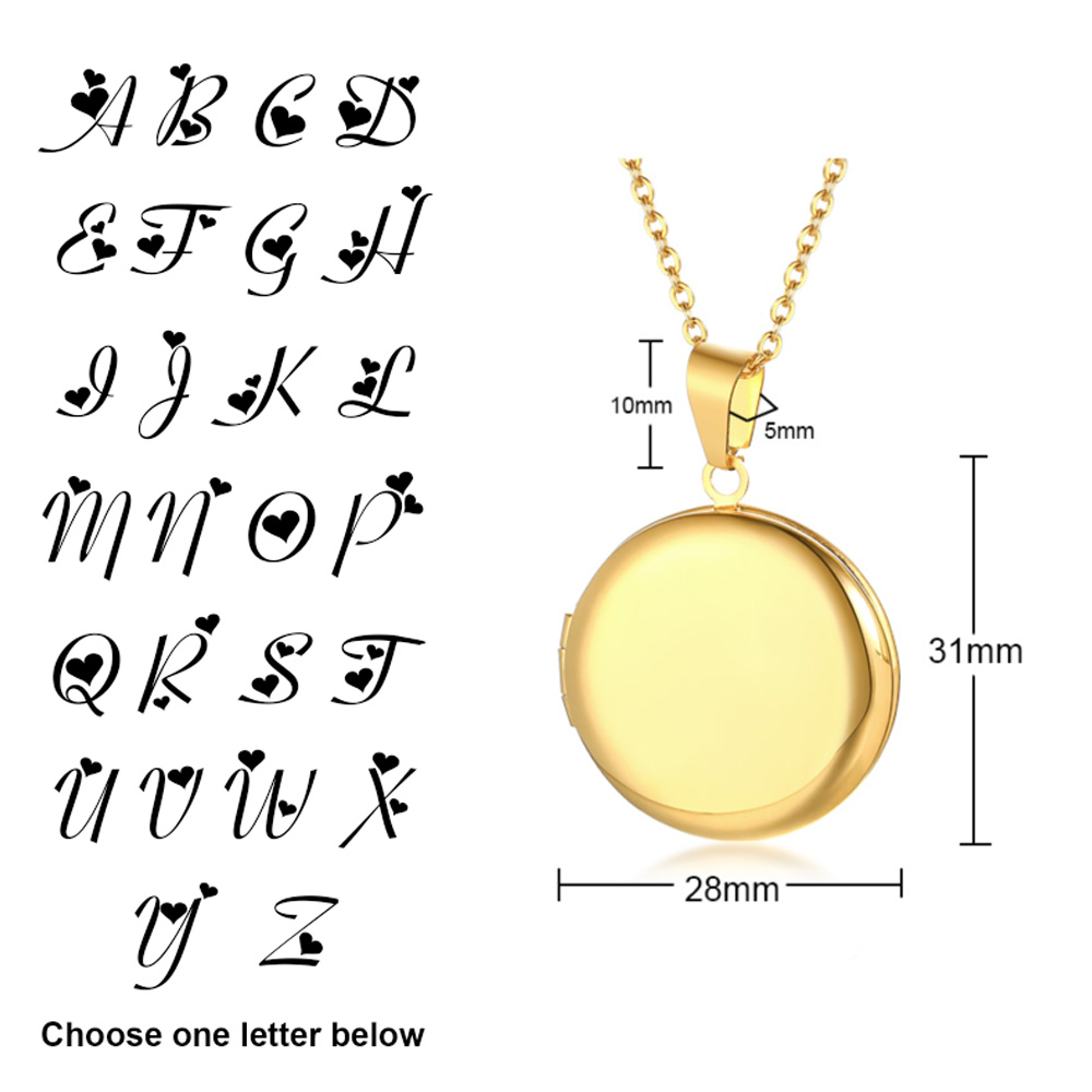 Darmowe grawerowanie inicjałów – Heart Locket Necklace Photo recenzja i cena