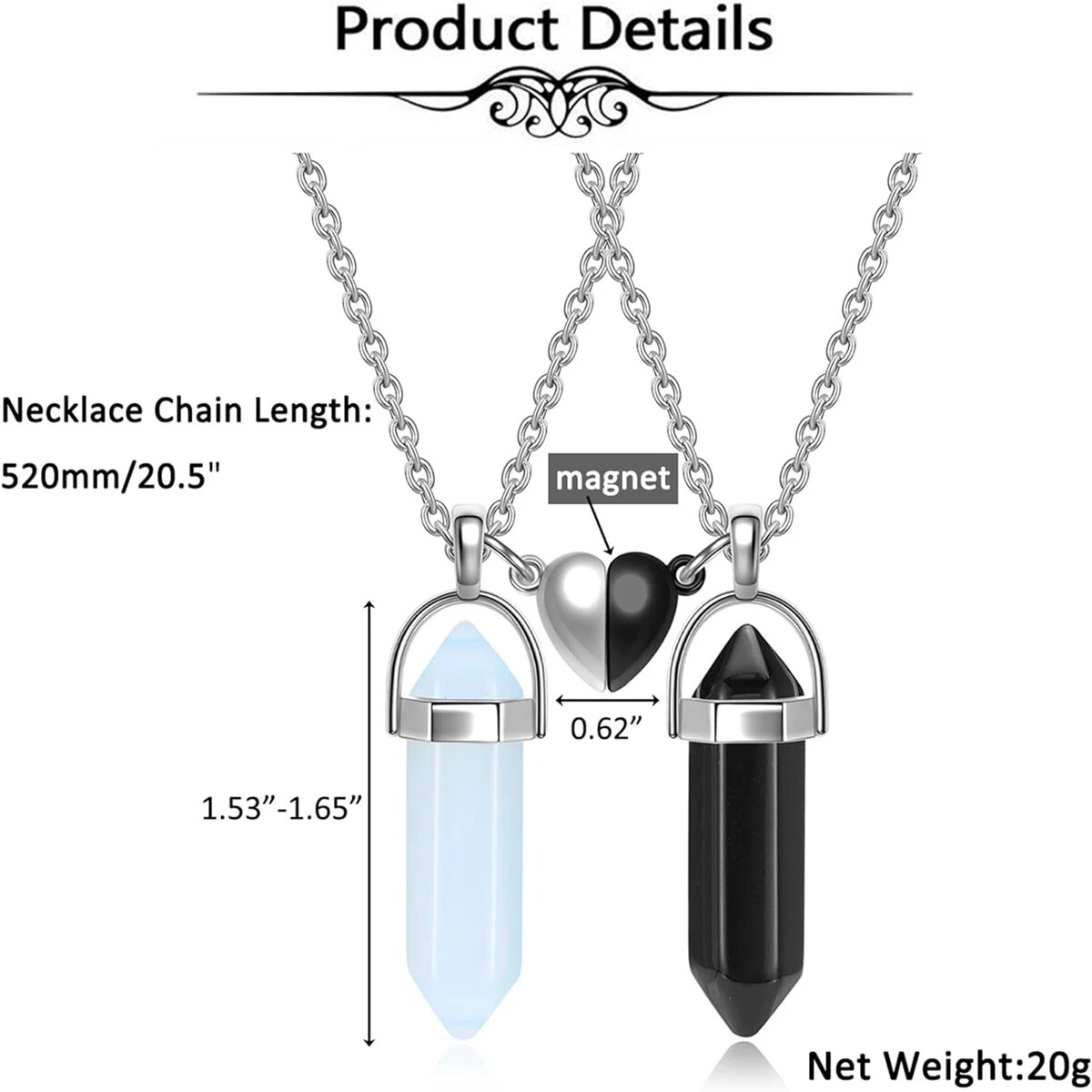 Kryształowe naszyjniki przyjaź – Magnetic Couple Matching Necklaces recenzja i cena