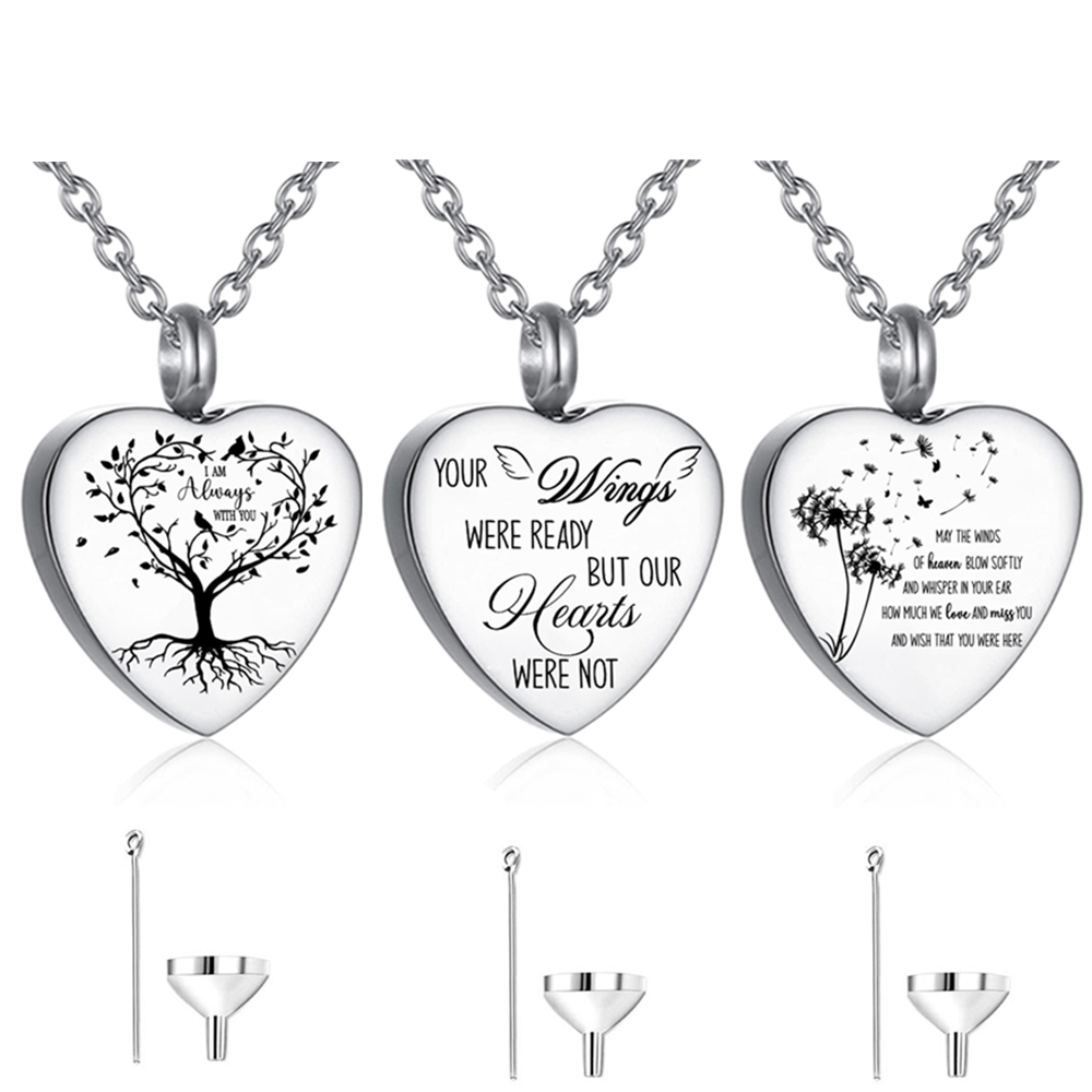 Naszyjnik-urna ze stali nierdz – Heart Locket Necklace Photo recenzja i cena