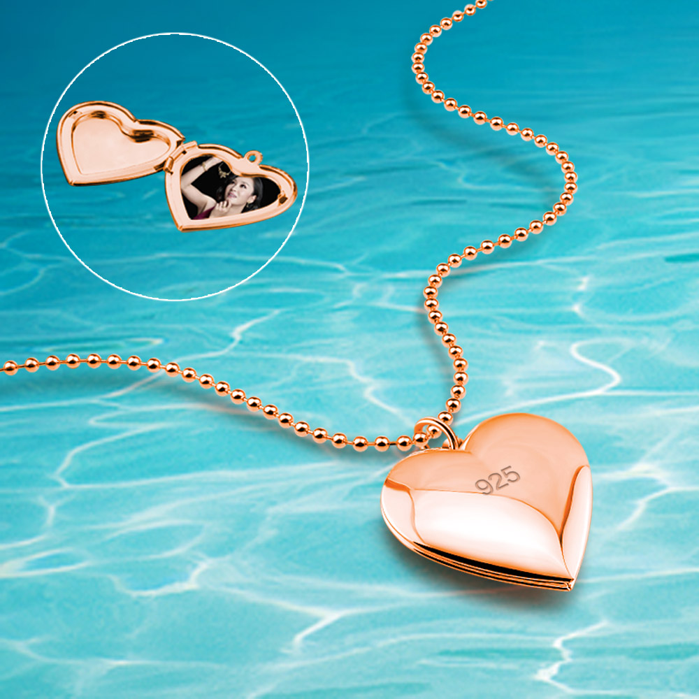 Wieczny naszyjnik typu Choker  – Heart Locket Necklace Photo recenzja i cena