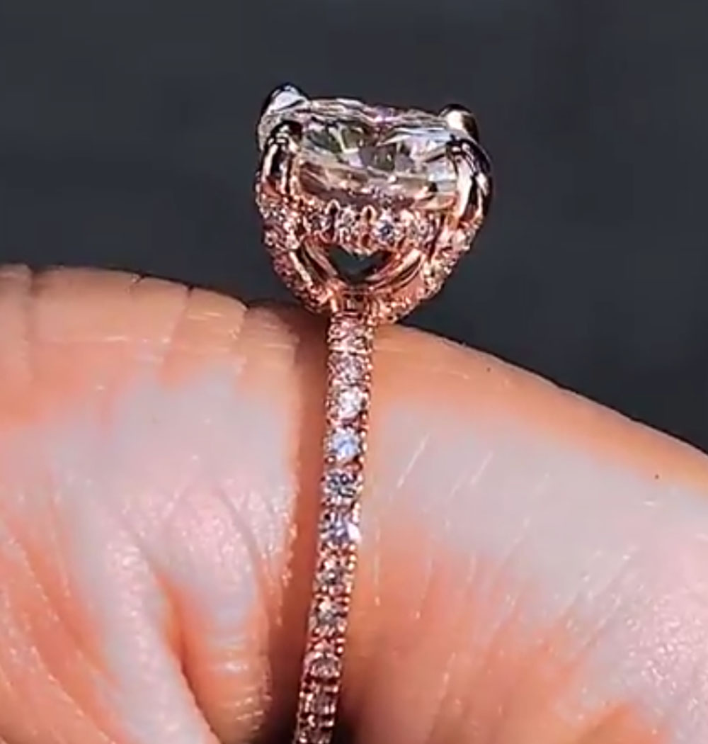 Pierścionek zaręczynowy, ślubn – Moissanite Engagement Ring 1 Carat recenzja i cena