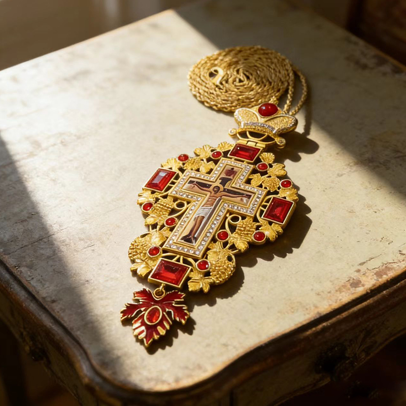 Nowy, wysokiej jakości czerwon – Cross Pendant Necklace Gold recenzja i cena