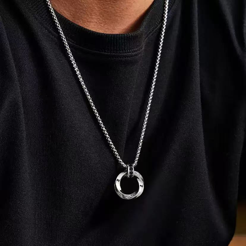 Nowy naszyjnik ze srebra próby – 925 Sterling Silver Chain Necklace Men recenzja i cena