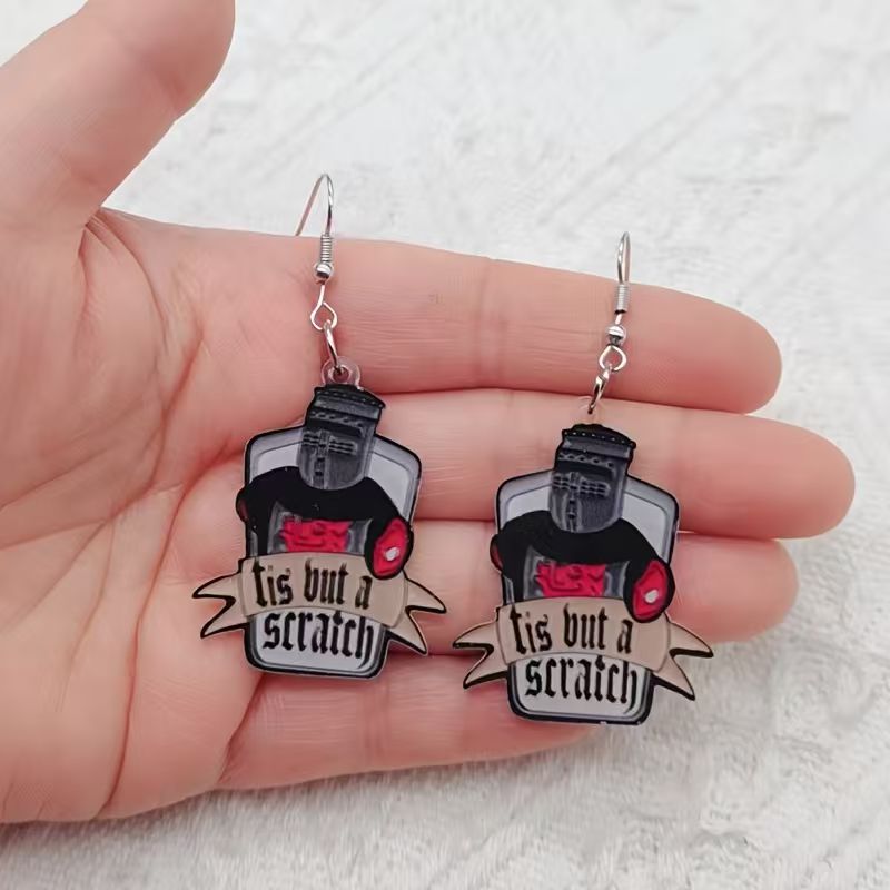 10 sztuk akrylowych czarno-bia – Earrings recenzja i cena