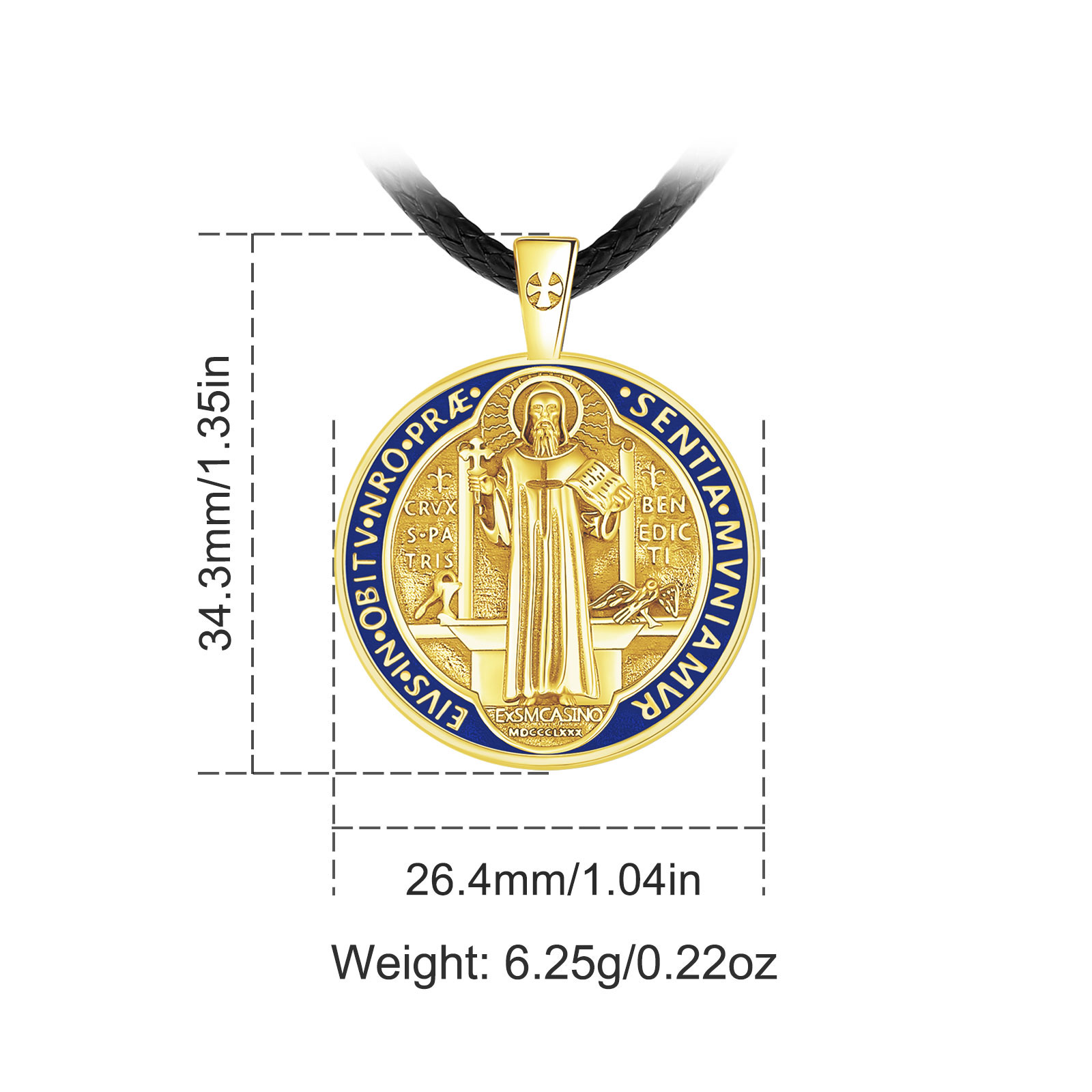 Eudora 925 Sterling Silver Sai – Cross Pendant Necklace Gold recenzja i cena