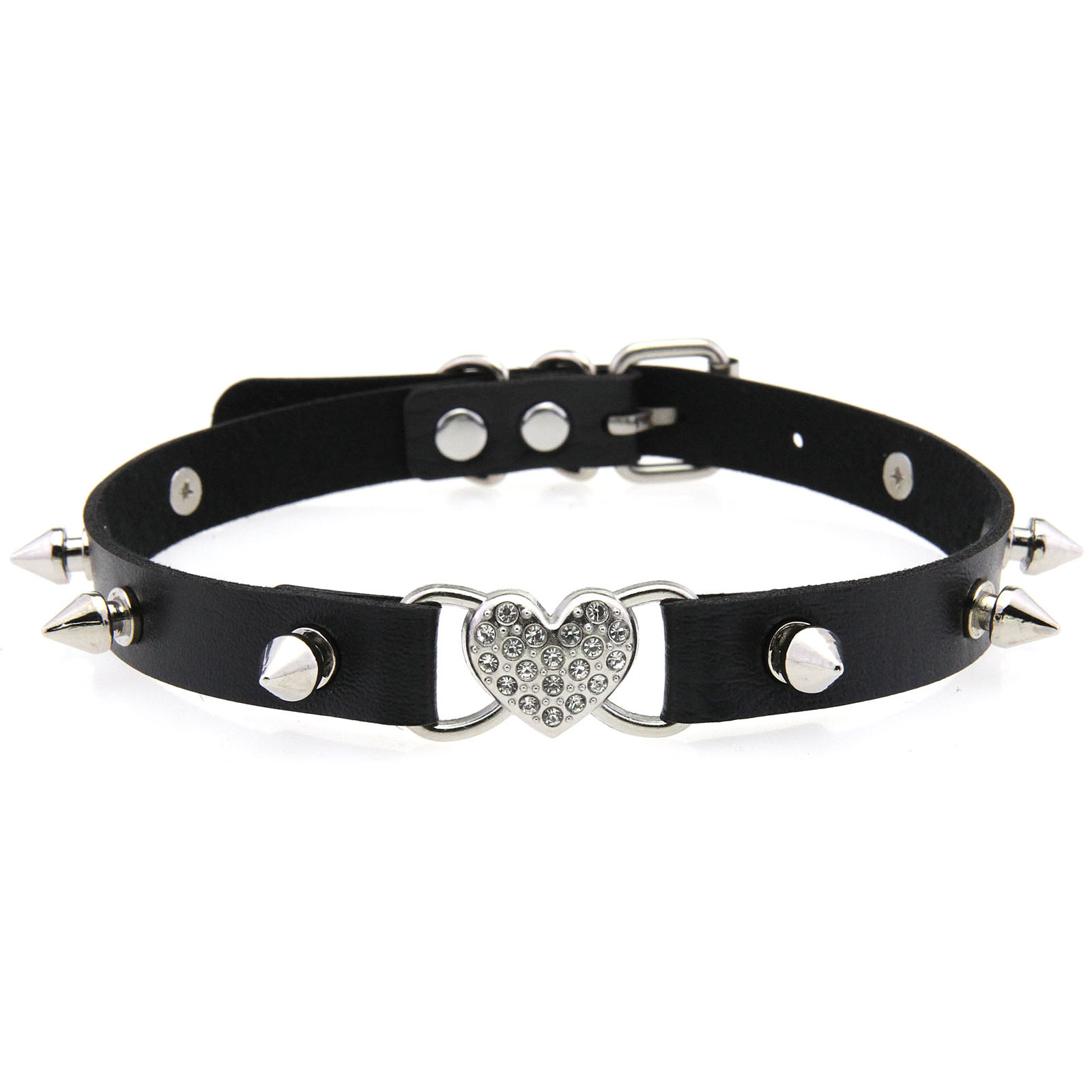 Czarny naszyjnik choker z kolc – Goth Punk Spike Choker recenzja i cena