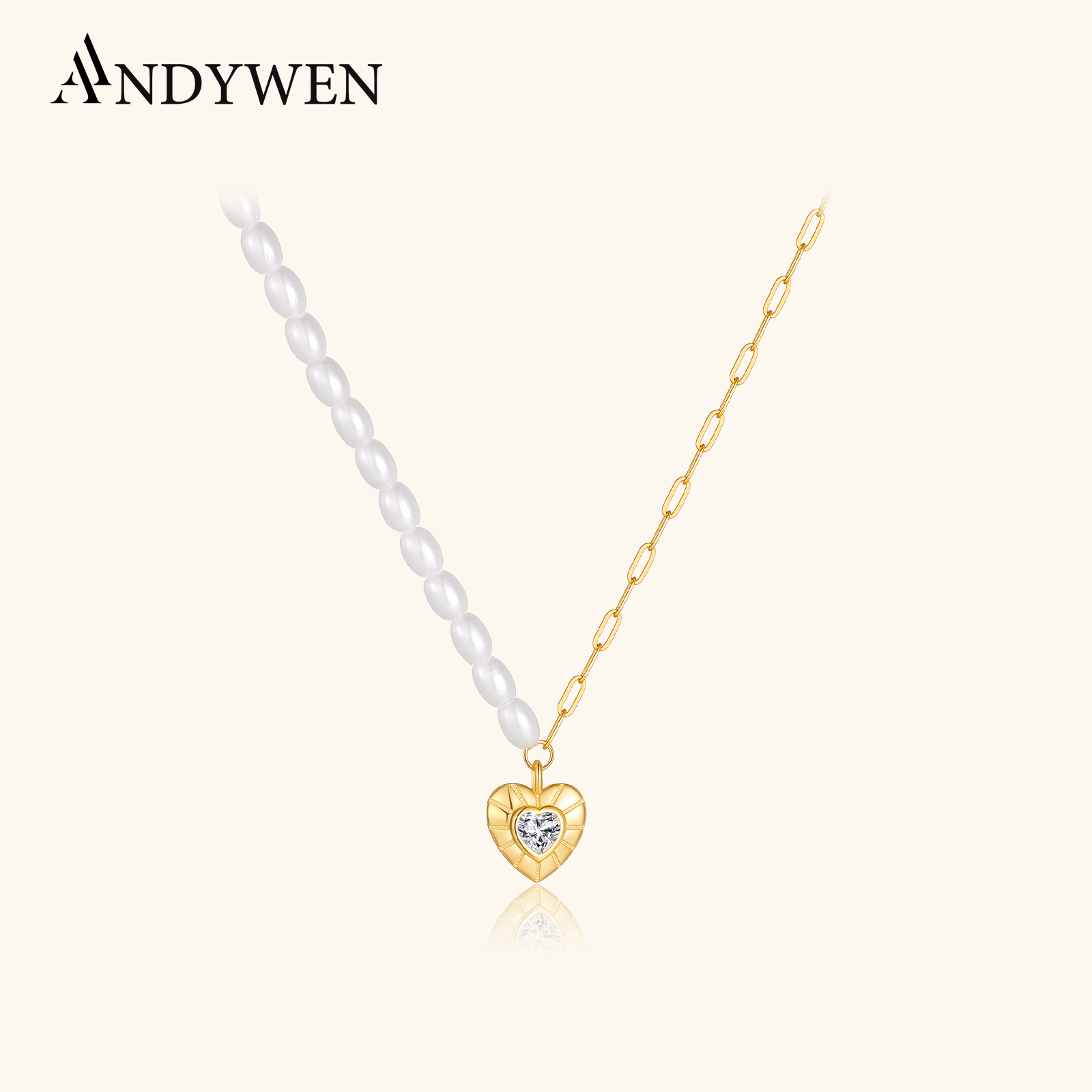 ANDYWEN Naszyjnik ze srebra pr – Pearl Choker Necklace Vintage recenzja i cena