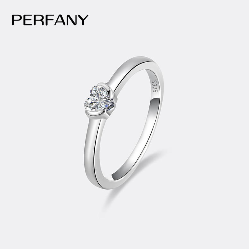 PERFANY 0.3CT Heart Cut Moissa – Moissanite Engagement Ring 1 Carat recenzja i cena