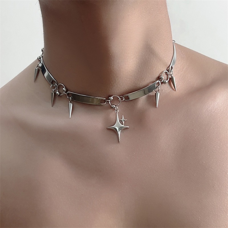 Hiphopowy naszyjnik ze stali n – Goth Punk Spike Choker recenzja i cena