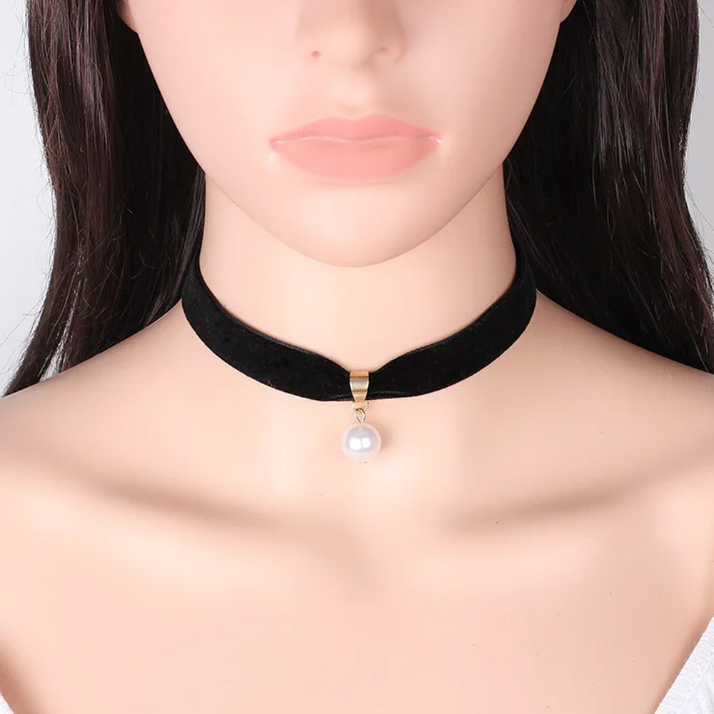 Prosty, vintage'owy naszyjnik  – Pearl Choker Necklace Vintage recenzja i cena