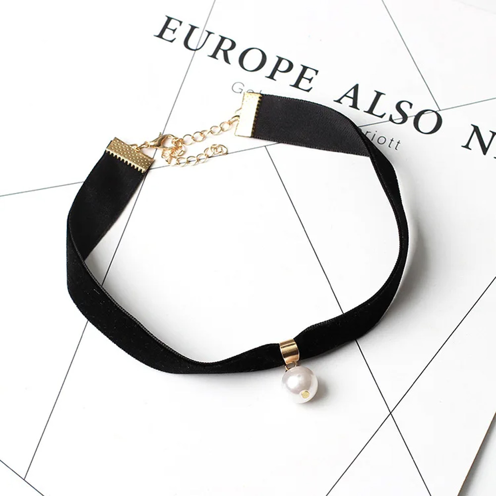 Prosty, vintage'owy naszyjnik  – Pearl Choker Necklace Vintage recenzja i cena