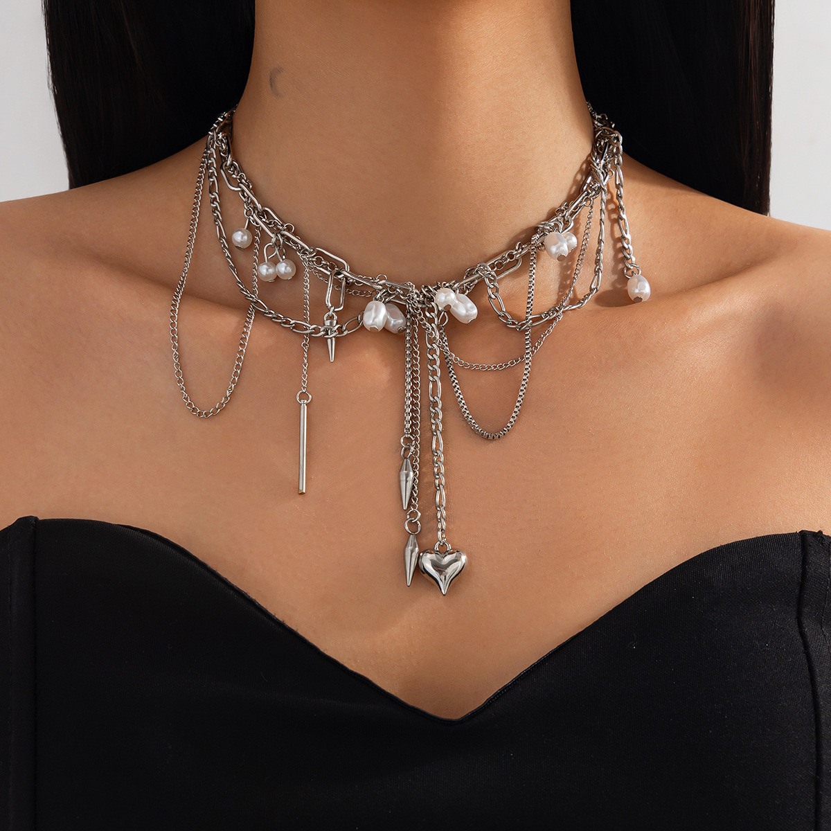 Naszyjniki z nieregularnych im – Pearl Choker Necklace Vintage recenzja i cena