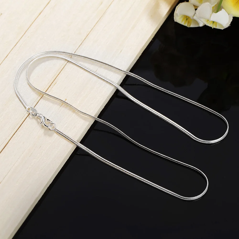 40-75cm długość 925 srebrny na – 925 Sterling Silver Chain Necklace Men recenzja i cena