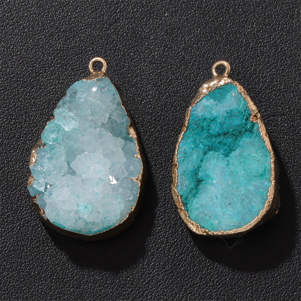 1PC Naturalny agat Geode Wisio – Crystal Pendant Necklace Natural Stone recenzja i cena