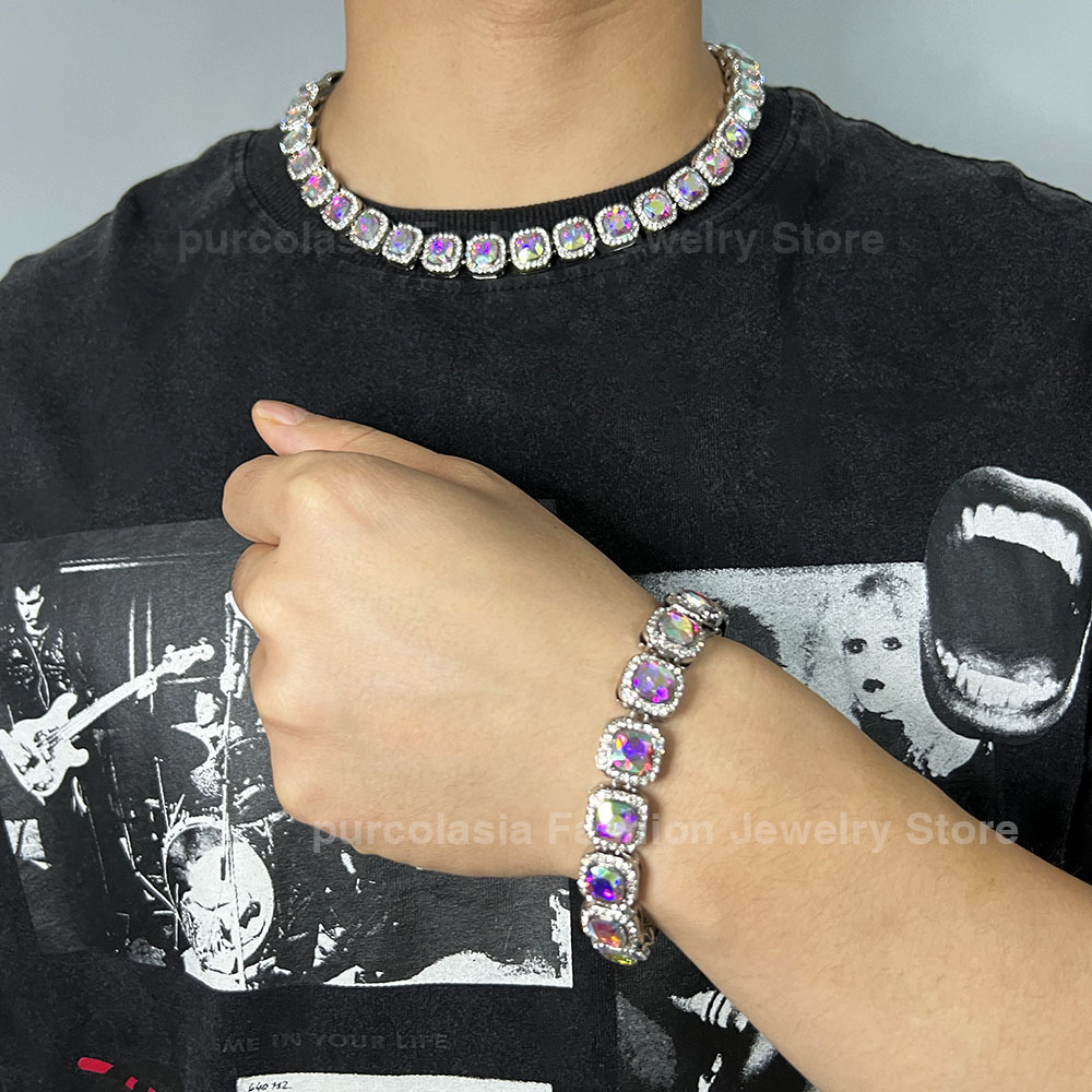 Brilliant Multi Colors Iced Ou – Cuban Link Chain 12Mm recenzja i cena