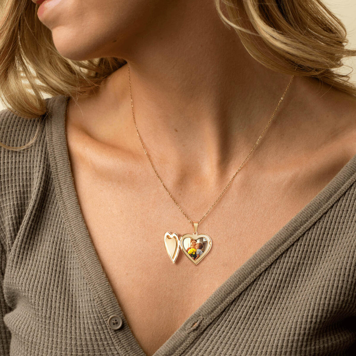 Biżuteria ze stali nierdzewnej – Heart Locket Necklace Photo recenzja i cena