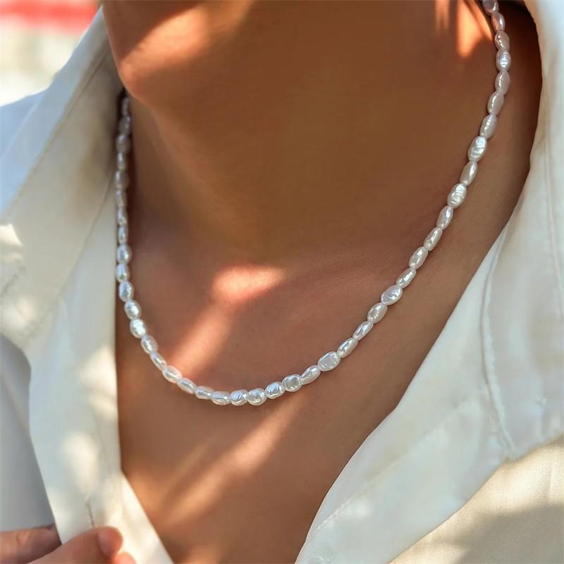 Nowy Modny Prosty Naszyjnik Ch – Pearl Choker Necklace Vintage recenzja i cena