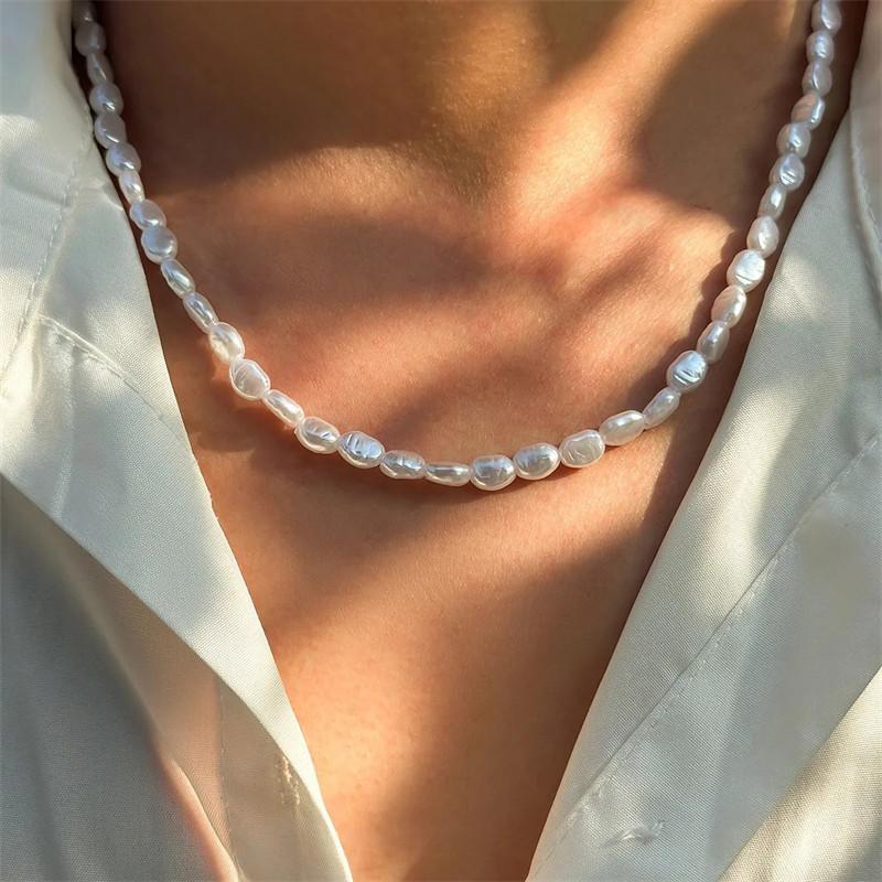 Nowy Modny Prosty Naszyjnik Ch – Pearl Choker Necklace Vintage recenzja i cena