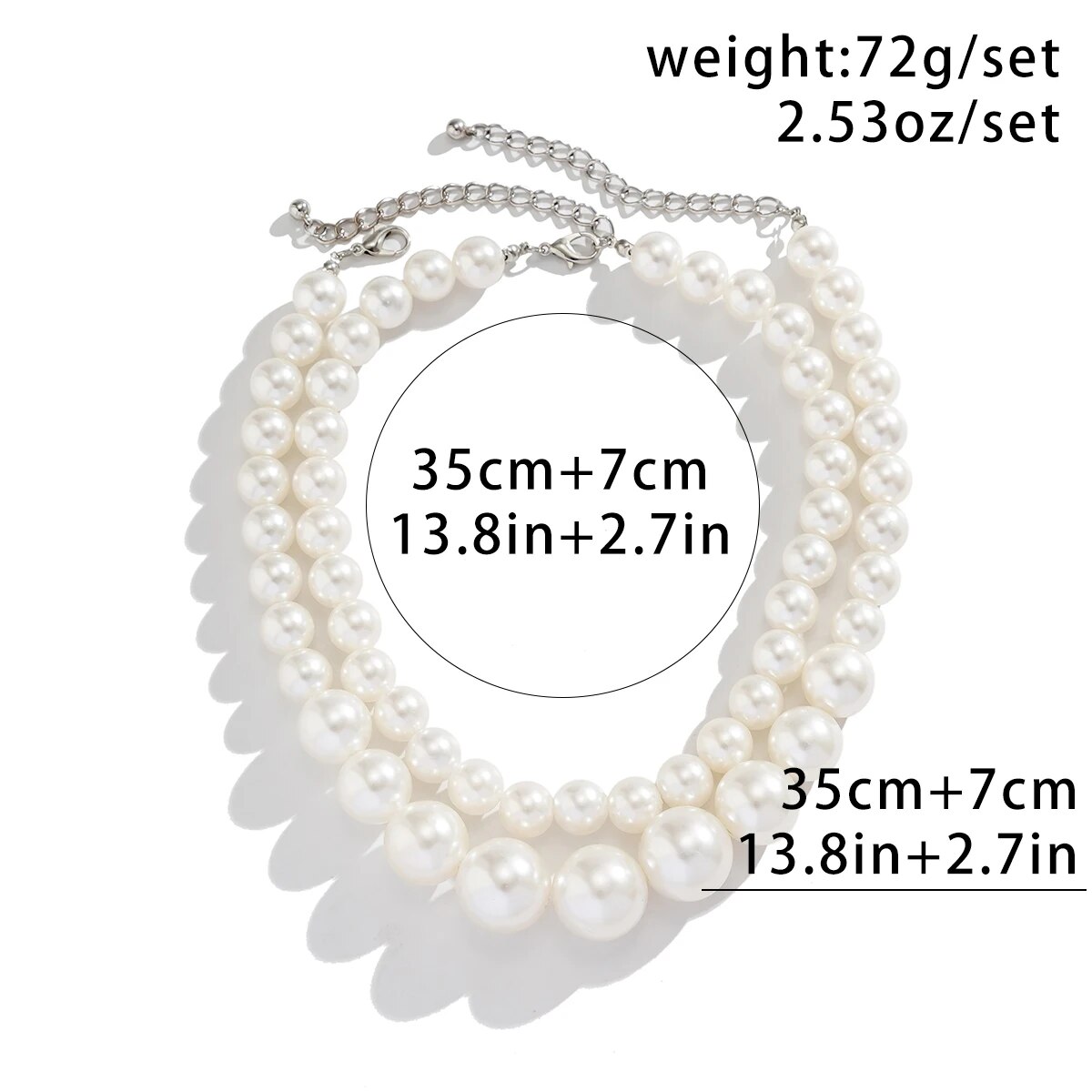 2 sztuk/zestaw przesadzone duż – Pearl Choker Necklace Vintage recenzja i cena
