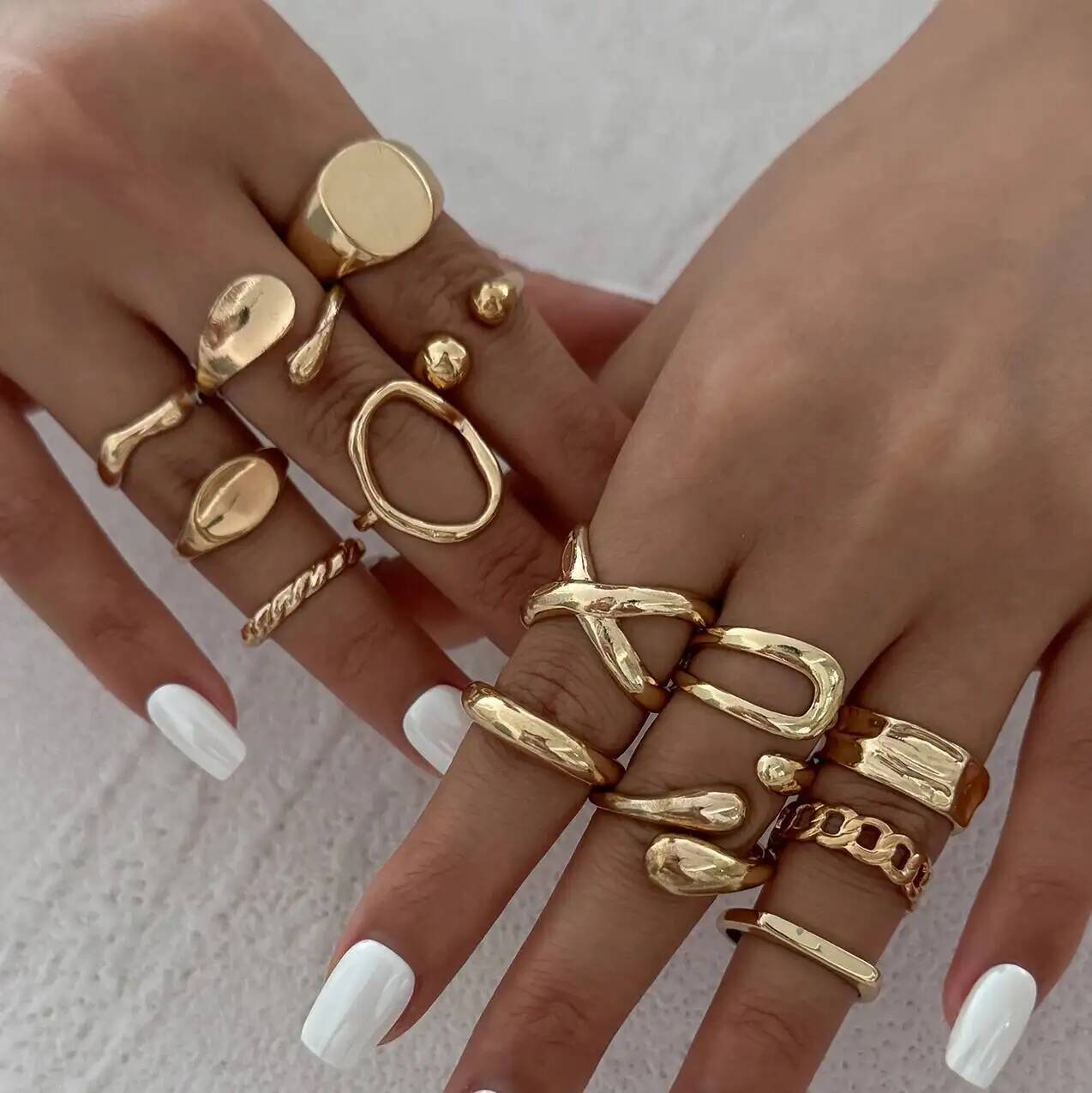 IngeSight.Z 14 szt./zestaw Hip – Vintage Punk Knuckle Rings Set recenzja i cena