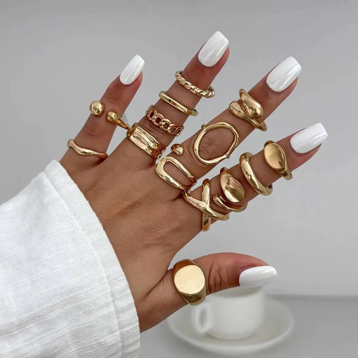 IngeSight.Z 14 szt./zestaw Hip – Vintage Punk Knuckle Rings Set recenzja i cena