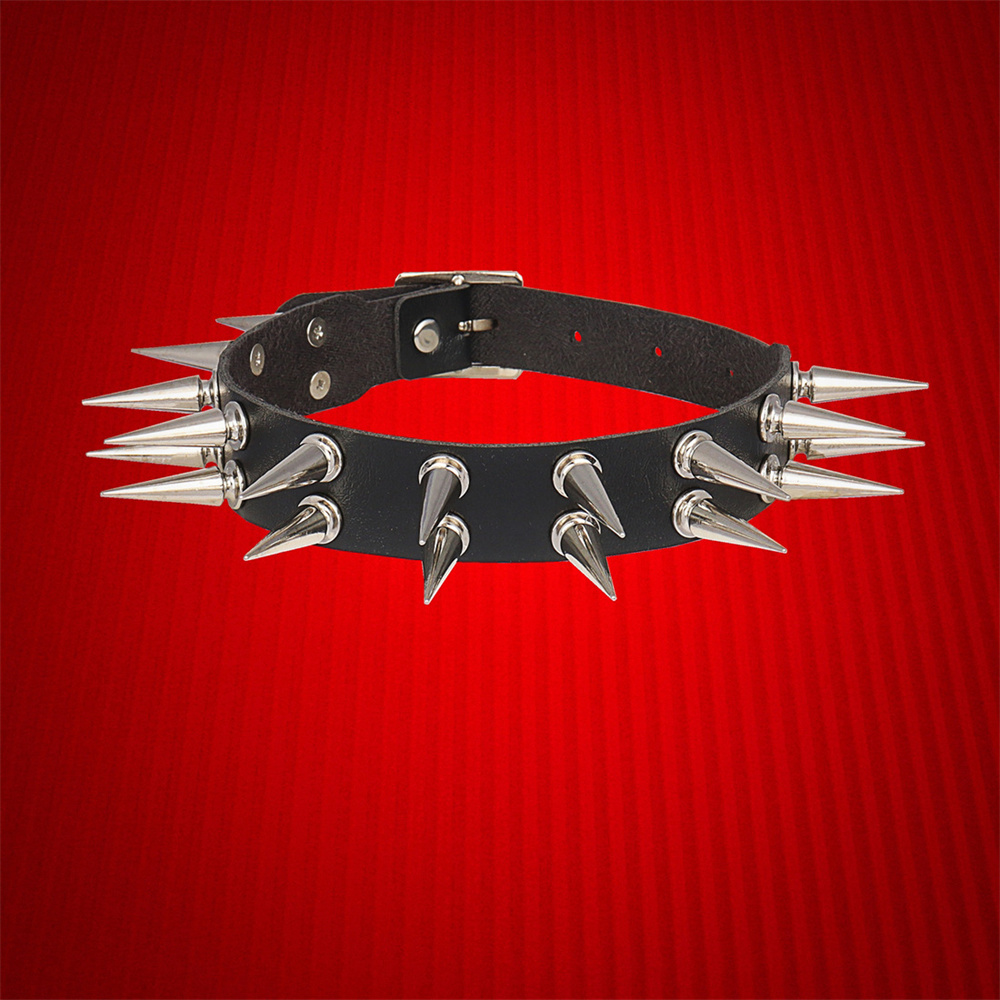 Długi kolczyk-choker z kolcami – Goth Punk Spike Choker recenzja i cena