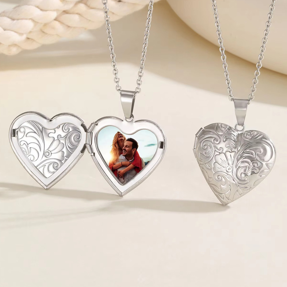 Vnox Delikatne Naszyjniki z Za – Heart Locket Necklace Photo recenzja i cena