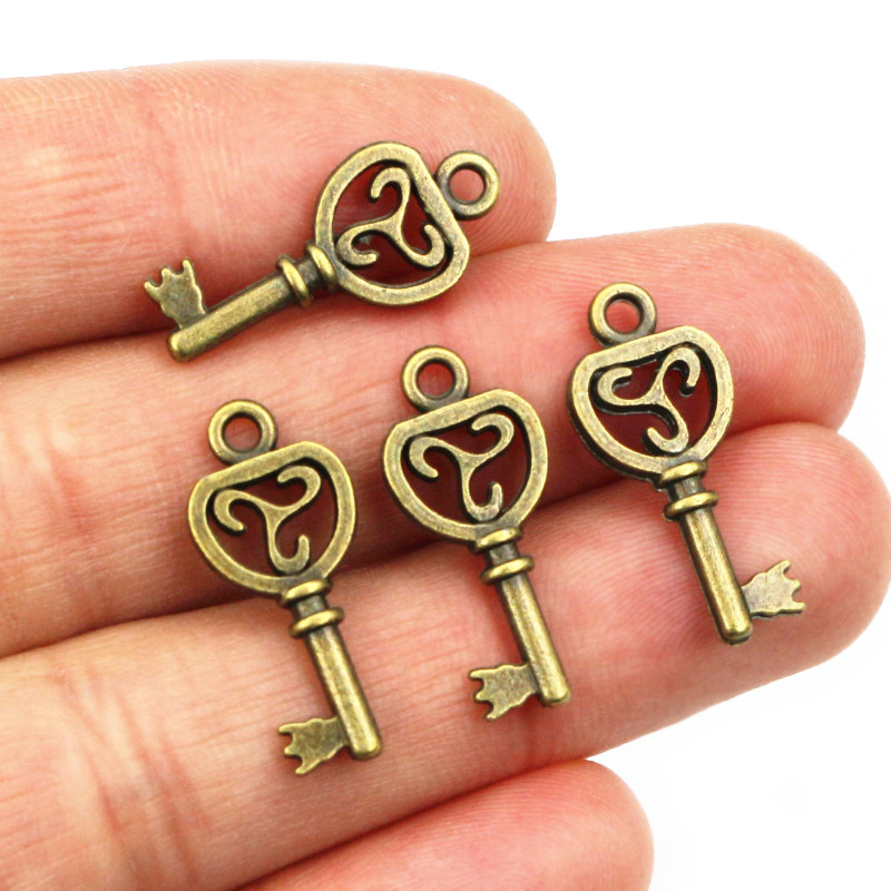 40 sztuk klucz Charms zawieszk – Heart Locket Necklace Photo recenzja i cena
