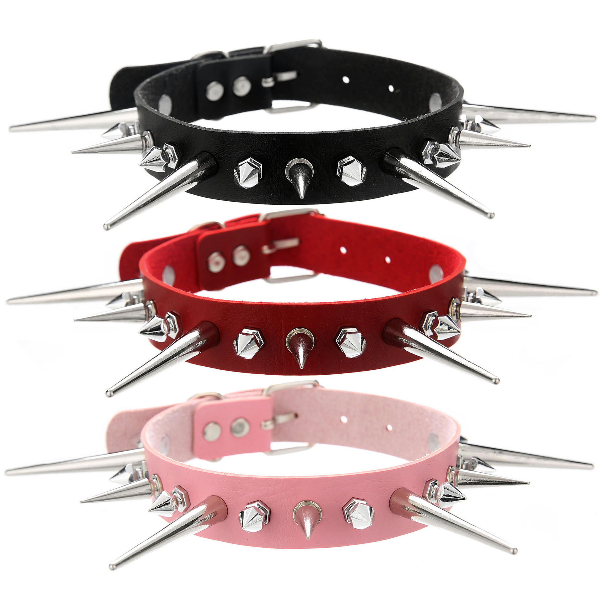 KMVEXO Punk długi kolczasty Ch – Goth Punk Spike Choker recenzja i cena