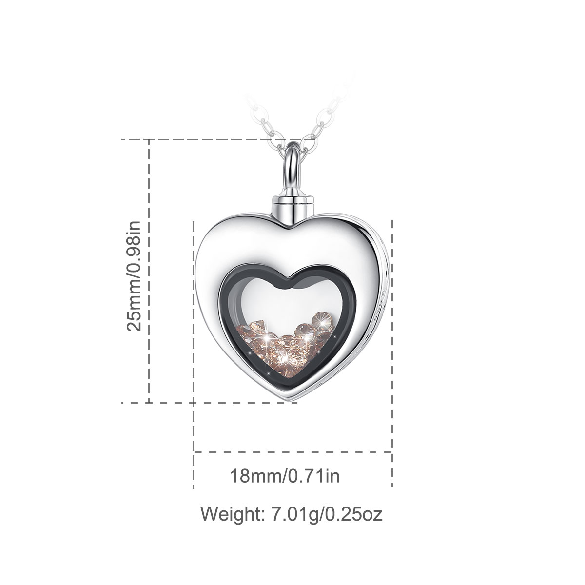 Eudora Sterling Silver Heart L – Heart Locket Necklace Photo recenzja i cena