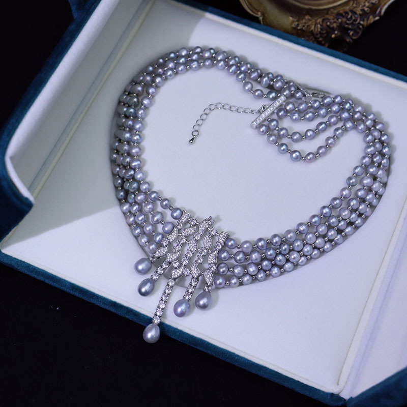 Naszyjnik z pereł słodkowodnyc – Pearl Choker Necklace Vintage recenzja i cena