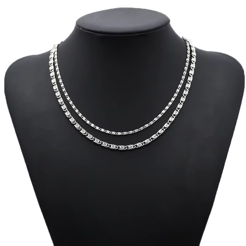 Andara 925 Sterling Silver 18K – 925 Sterling Silver Chain Necklace Men recenzja i cena