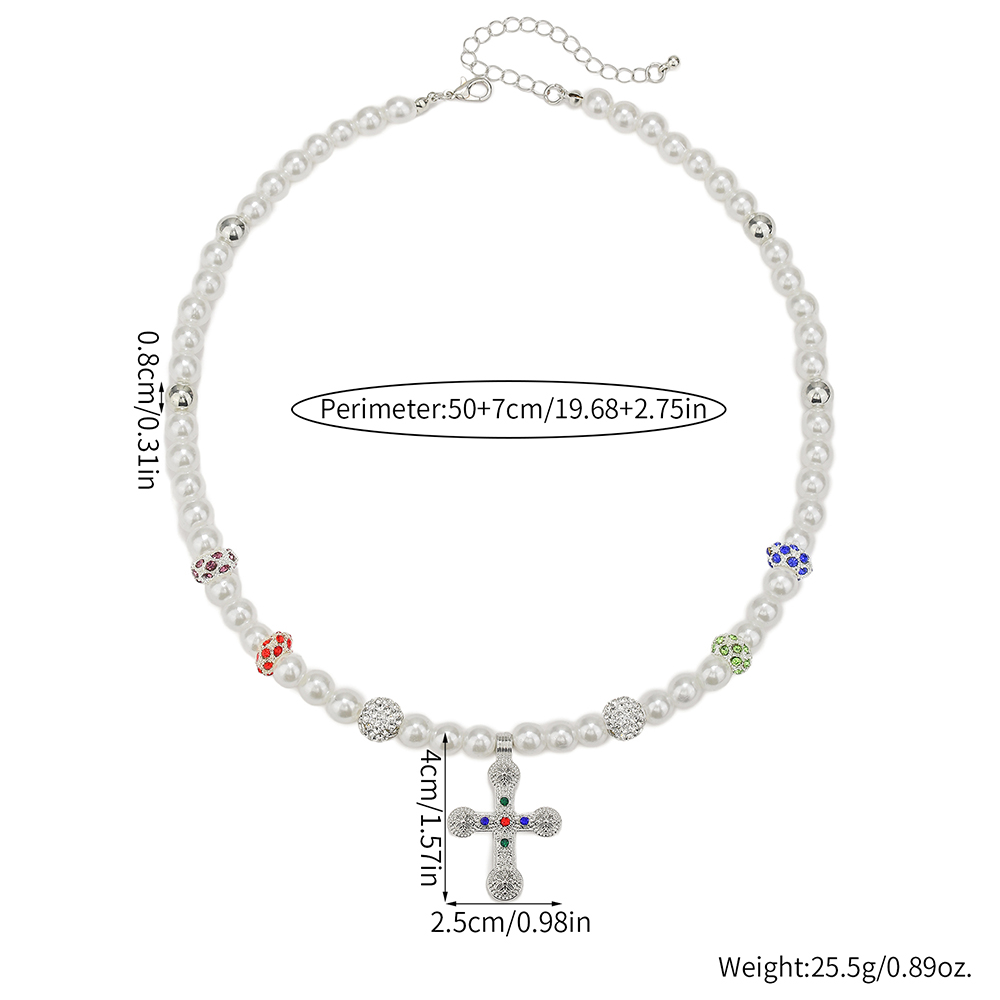 Steampunkowy Kolorowy Kryształ – Pearl Choker Necklace Vintage recenzja i cena